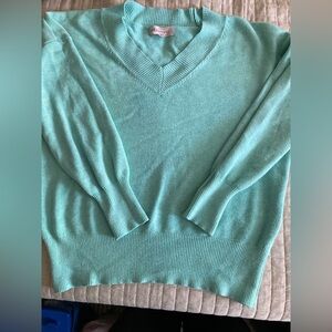 Philosophy medium pistachios green vneck sweater